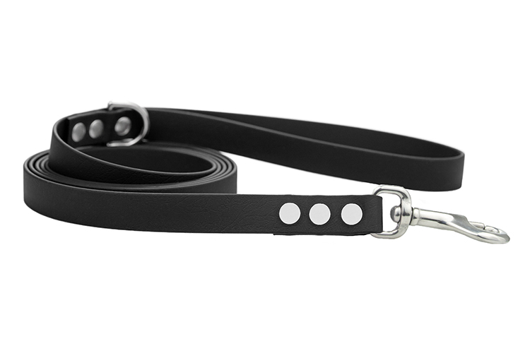 smycz-miejska-black-stal-nierdzewna-okucia-karabinek-sprezynowy-biothane-accdog-750 ACC biothane city leash black with chrome fittings