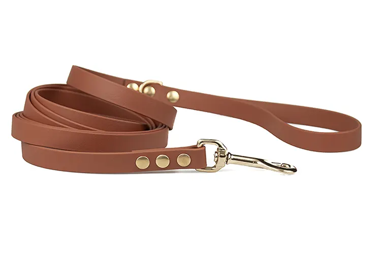 smycz-miejska-classic-brown-accdog ACC biothane city leash classic brown with brass fittings