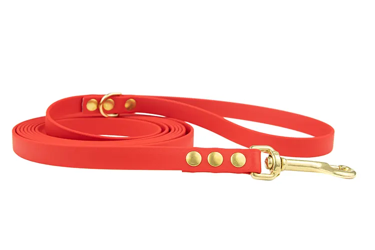 smycz-miejska-classic-red-mosiezne-sprezynowy-biothane-accdog ACC biothane city leash classic red with brass fittings