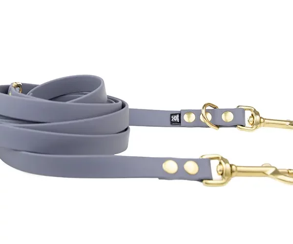 ACC biothane Multi-Clip grey with brass fittings