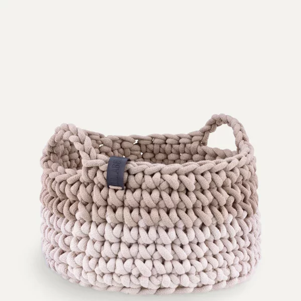 LILLABEL Toy Basket Made of Recycled Cotton Cord PLAYTIME cream and beige product image