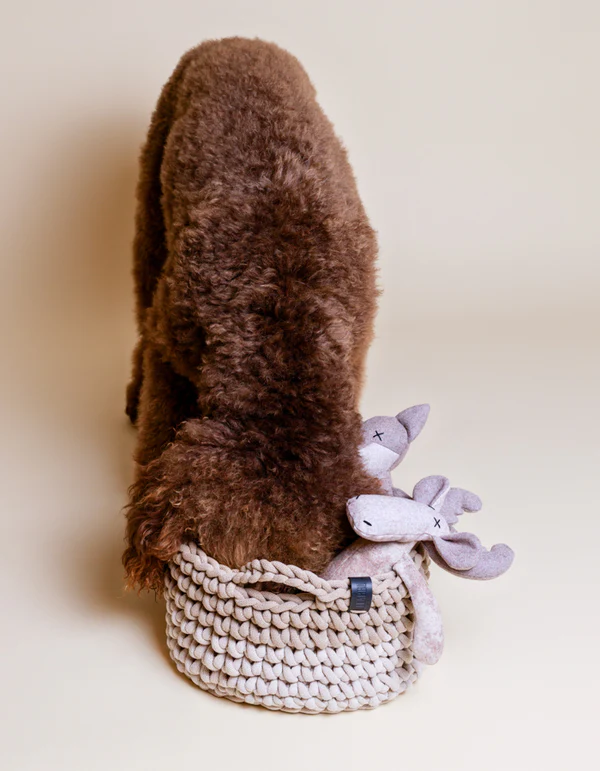 LPB-ACCS-PLAY-42_6 LILLABEL Toy Basket Made of Recycled Cotton Cord PLAYTIME cream and beige