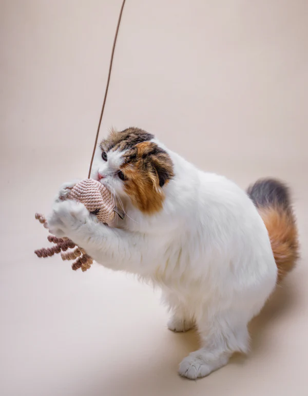 LillabelNET2024_7of38 LILLABEL Catnip and Bell Wand Toy JELLYFISH beige