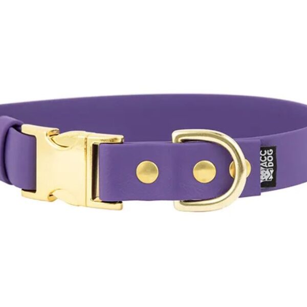 ACC Biothane® Buckle Collar violet S/25mm brass finishing