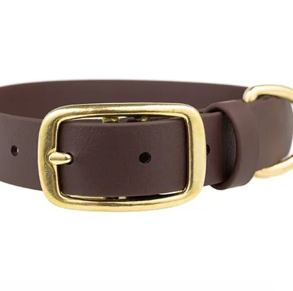 ACC Biothane® Pin Buckle Collar saddle brown S,M,L/38mm brass finishing