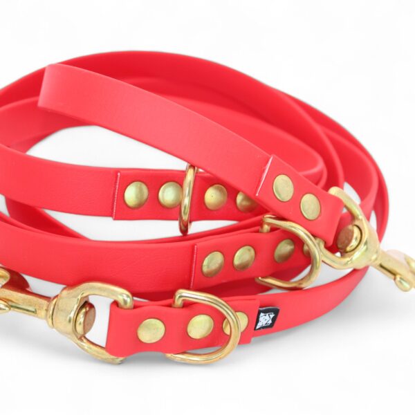 ACC Biothane® Multi-Clip Leash 240cm/19mm classic red brass finishings