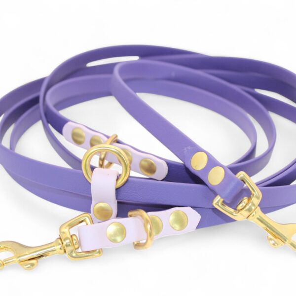 ACC Biothane® Multi-Clip Leash 300cm/13mm violet with lavender and brass finishings