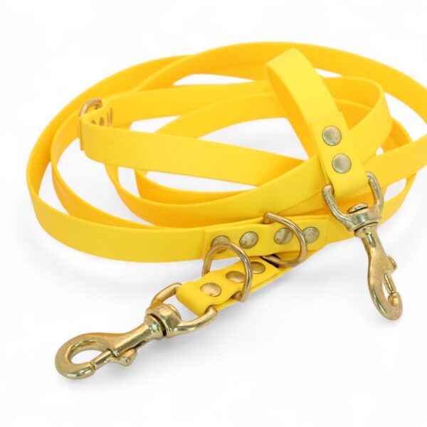 ACC Biothane® Multi-Clip Leash 300cm/19mm yellow and brass finishings