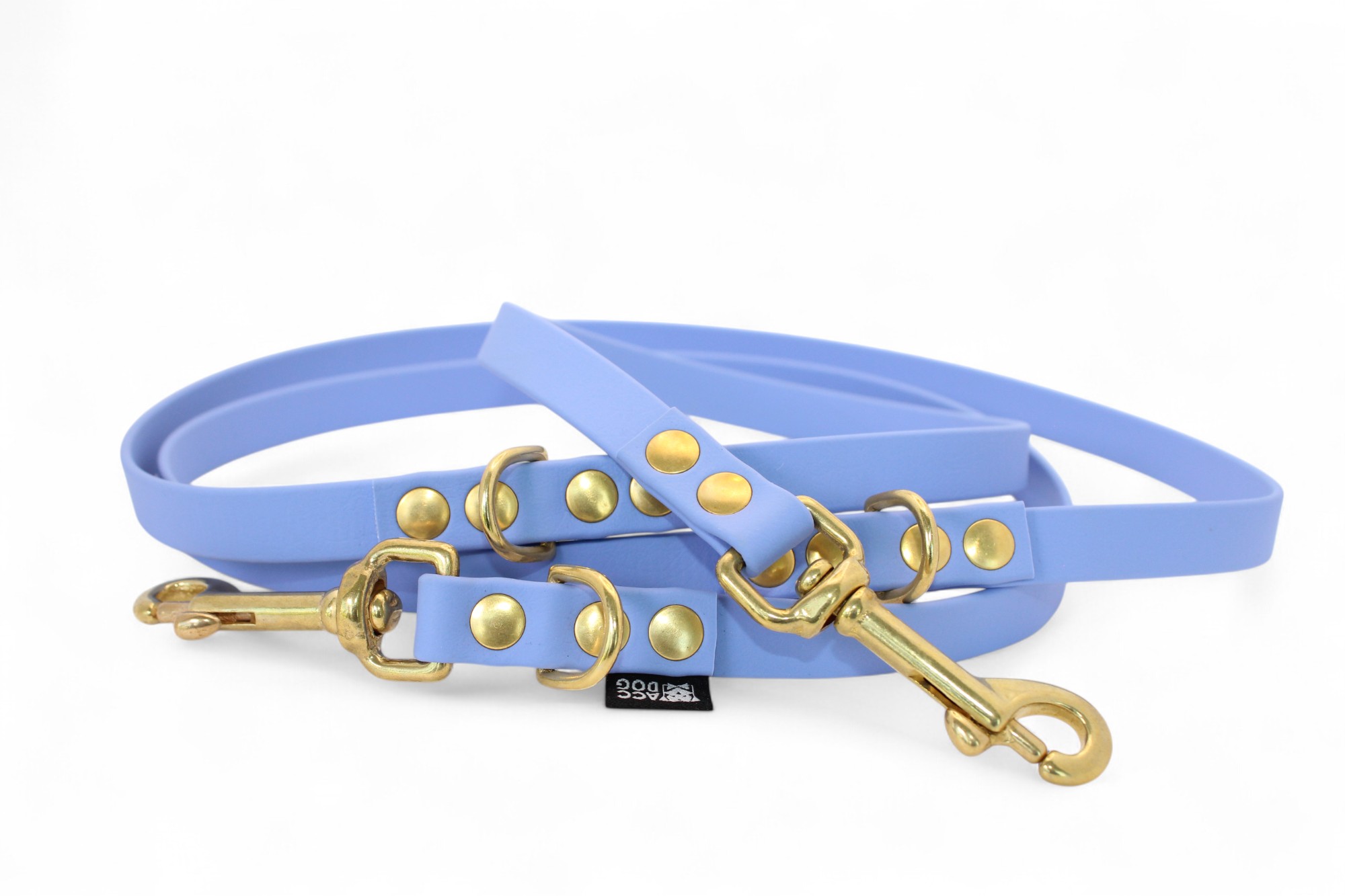 IMG_4984 ACC Biothane® Multi-Clip Leash 165cm/16mm lavender and brass finishings