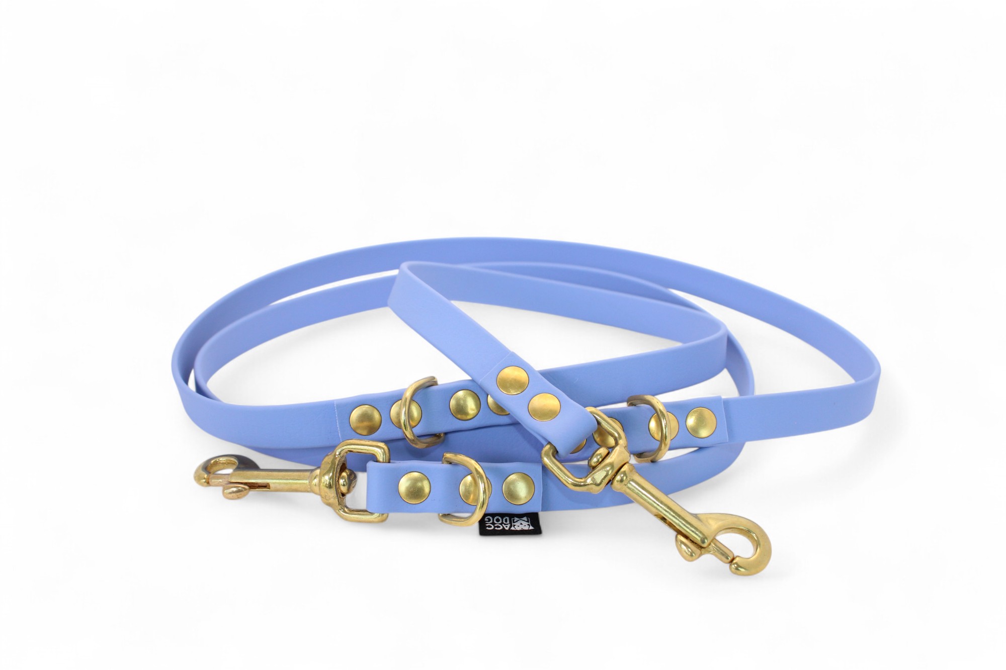 IMG_4986 ACC Biothane® Multi-Clip Leash 165cm/16mm lavender and brass finishings