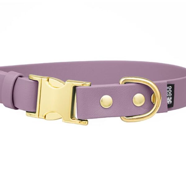 ACC Biothane® Buckle Collar mauve S/25mm brass finishing
