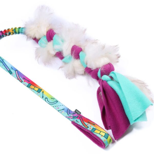 Rauki Worm Sheep Fur Tug Amo agility rainbow